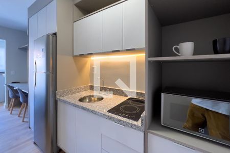 Cozinha de kitnet/studio para alugar com 1 quarto, 22m² em Vila Mariana, São Paulo