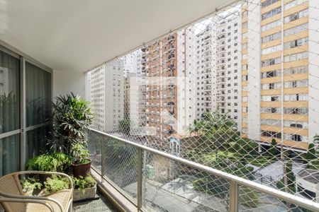 Varanda da Sala de apartamento à venda com 4 quartos, 236m² em Santa Cecilia, São Paulo