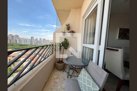 Varanda da Sala de apartamento à venda com 2 quartos, 76m² em Vila Monte Alegre, São Paulo