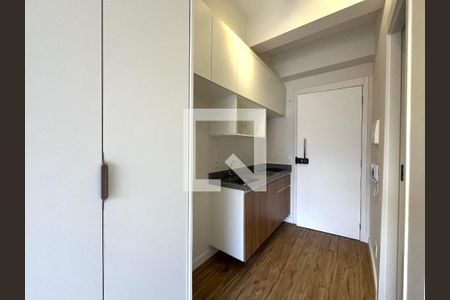 Cozinha  de apartamento à venda com 1 quarto, 18m² em Mirandópolis, São Paulo