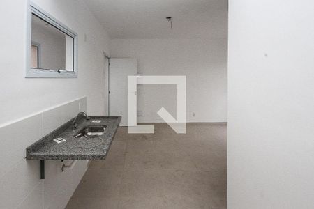 Cozinha de apartamento para alugar com 1 quarto, 34m² em Chácara Mafalda, São Paulo