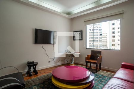 Sala de TV de apartamento à venda com 3 quartos, 171m² em República, São Paulo