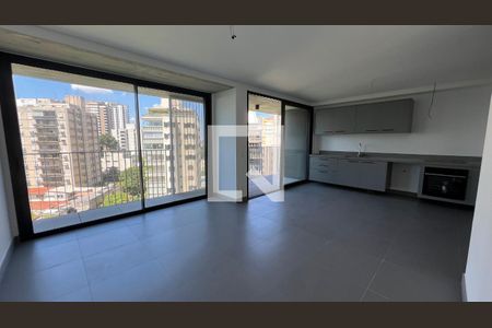 Sala  de apartamento para alugar com 1 quarto, 63m² em Jardim das Bandeiras, São Paulo
