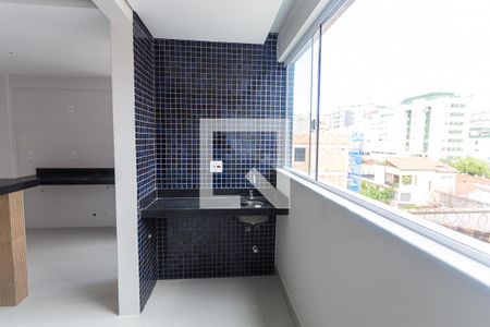 Varanda Gourmet da Sala de apartamento à venda com 3 quartos, 79m² em Sagrada Família, Belo Horizonte