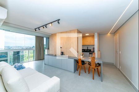 Sala de apartamento para alugar com 2 quartos, 70m² em Estrela Dalva, Belo Horizonte