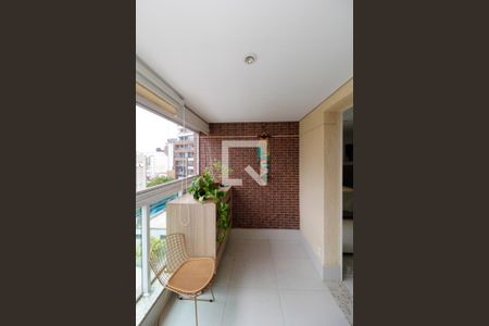 Varanda da Sala de kitnet/studio à venda com 1 quarto, 37m² em Itaim Bibi, São Paulo