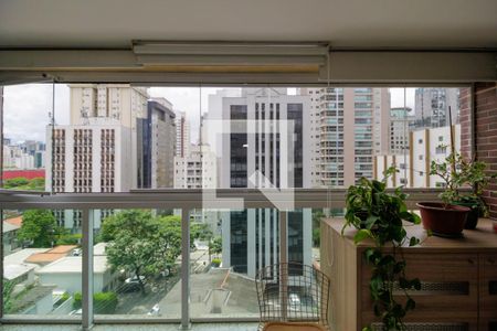 Varanda da Sala de kitnet/studio à venda com 1 quarto, 37m² em Itaim Bibi, São Paulo