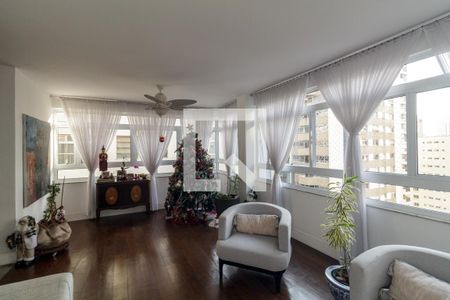 Sala de apartamento à venda com 4 quartos, 165m² em Santa Cecília, São Paulo