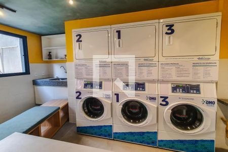 Studio para alugar com 24m², 1 quarto e sem vaga Studio para alugar com 24m², 1 quarto e sem vagaLavanderia