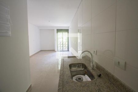 Cozinha de apartamento à venda com 1 quarto, 28m² em Jardim Caravelas, São Paulo