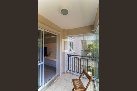 Varanda da Sala de apartamento para alugar com 1 quarto, 56m² em Jardim Leonor, São Paulo