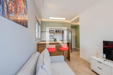 Sala/Cozinha de apartamento para alugar com 1 quarto, 27m² em Bela Vista, São Paulo