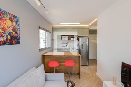 Sala/Cozinha de apartamento para alugar com 1 quarto, 27m² em Bela Vista, São Paulo