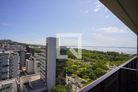 Sala _Vista  de apartamento à venda com 1 quarto, 46m² em Praia de Belas, Porto Alegre
