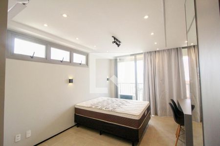 Quarto-Sala de kitnet/studio para alugar com 1 quarto, 30m² em Indianópolis, São Paulo