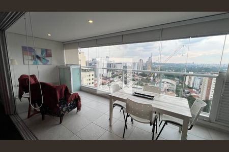 Varanda da Sala de apartamento à venda com 1 quarto, 57m² em Pinheiros, São Paulo