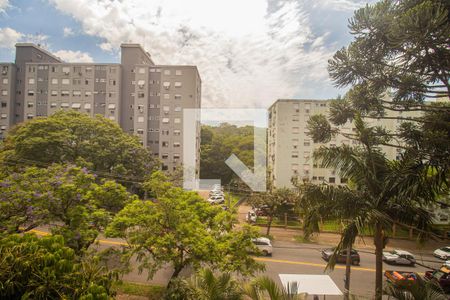 Vista da Sala de apartamento à venda com 1 quarto, 43m² em Jardim Sabará, Porto Alegre
