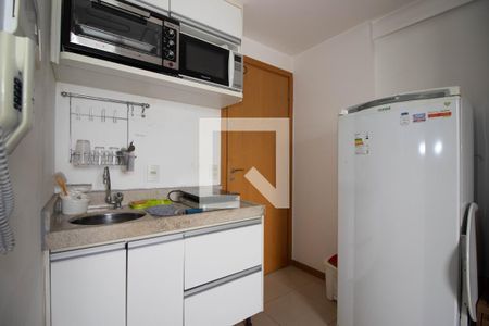 Cozinha de apartamento para alugar com 1 quarto, 27m² em Guará, Brasília