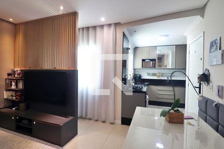 Sala de apartamento à venda com 3 quartos, 104m² em Vila Curuca, Santo André