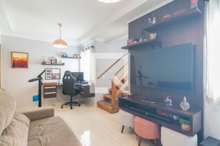 Sala de apartamento à venda com 2 quartos, 100m² em Vila Eldízia, Santo André