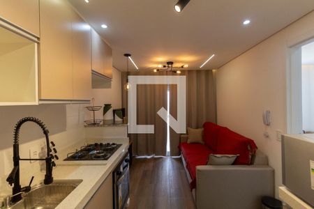 Sala e Cozinha Integrada de apartamento para alugar com 1 quarto, 31m² em Vila Ré, São Paulo