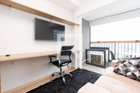 Sala de apartamento para alugar com 1 quarto, 28m² em Brooklin, São Paulo