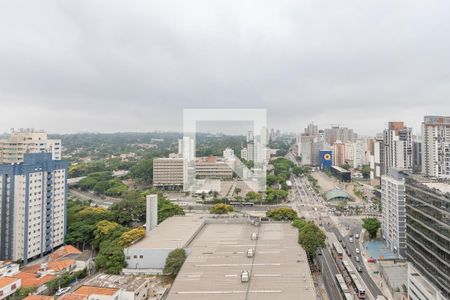 Vista da Varanda de apartamento para alugar com 1 quarto, 28m² em Brooklin, São Paulo