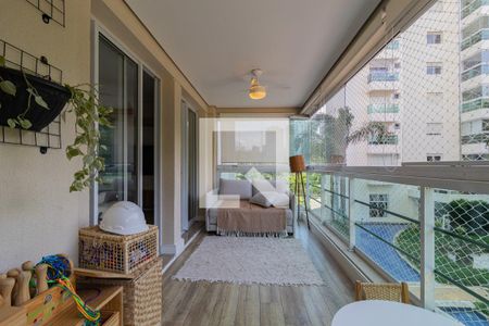 Varanda da Sala de apartamento à venda com 3 quartos, 143m² em Parque do Morumbi, São Paulo
