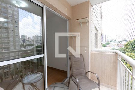 Varanda da sala de apartamento à venda com 2 quartos, 54m² em Barra Funda, São Paulo