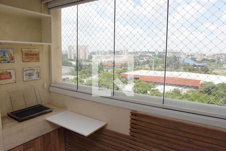 Varanda da Sala de apartamento para alugar com 1 quarto, 57m² em Jardim Umuarama, São Paulo