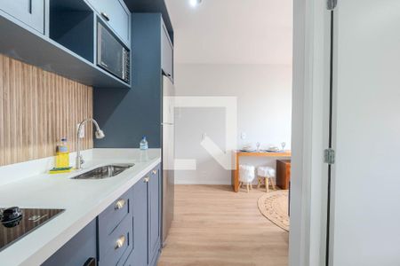 Sala/Cozinha de apartamento para alugar com 1 quarto, 26m² em Bela Vista, São Paulo