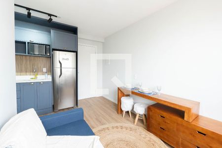 Sala/Cozinha de apartamento para alugar com 1 quarto, 26m² em Bela Vista, São Paulo