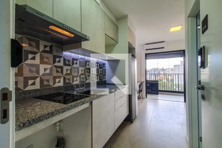 studio entrada cozinha de kitnet/studio para alugar com 1 quarto, 23m² em Vila Mariana, São Paulo