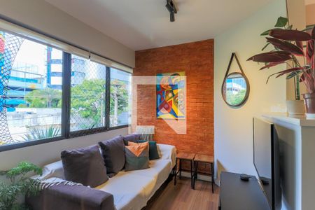 Sala de apartamento para alugar com 1 quarto, 50m² em Cidade Monções, São Paulo