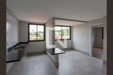 Sala de apartamento à venda com 1 quarto, 40m² em São José, Belo Horizonte