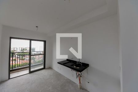 Sala/Cozinha de apartamento à venda com 1 quarto, 28m² em Vila Independência, São Paulo