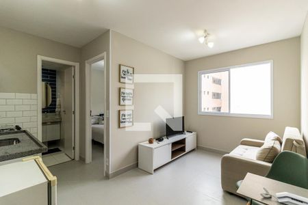 Sala e Cozinha de apartamento para alugar com 1 quarto, 27m² em Vila Buarque, São Paulo