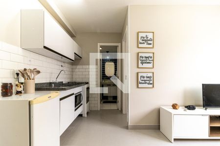 Sala e Cozinha de apartamento para alugar com 1 quarto, 27m² em Vila Buarque, São Paulo