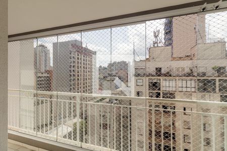 Varanda da Sala de apartamento à venda com 1 quarto, 36m² em República, São Paulo