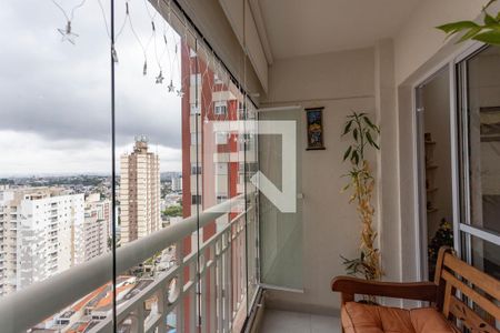 Varanda da sala  de apartamento à venda com 2 quartos, 51m² em Centro, Diadema