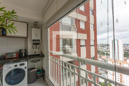 Varanda da sala  de apartamento à venda com 2 quartos, 51m² em Centro, Diadema