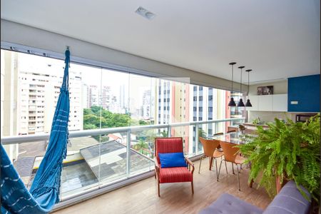 Varanda da Sala Gourmet de apartamento à venda com 3 quartos, 140m² em Sumaré, São Paulo