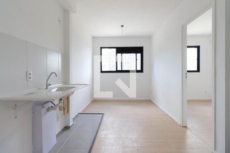 Sala - Cozinha - Área de serviço de apartamento à venda com 1 quarto, 25m² em Sé, São Paulo