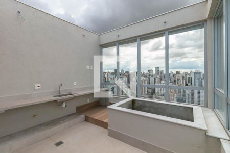 Varanda da Sala de apartamento à venda com 2 quartos, 116m² em Lourdes, Belo Horizonte