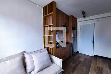 Sala e Cozinha de apartamento para alugar com 1 quarto, 25m² em Vila Butantã, São Paulo