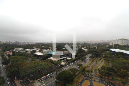 Vista da Sala de apartamento para alugar com 1 quarto, 60m² em Indianópolis, São Paulo