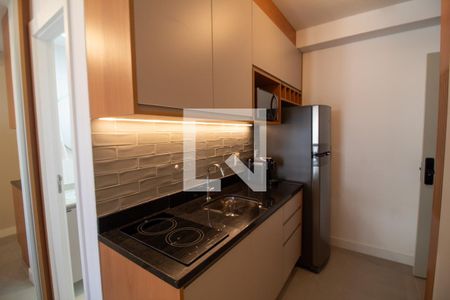 Cozinha de kitnet/studio para alugar com 1 quarto, 23m² em Brooklin Paulista, São Paulo