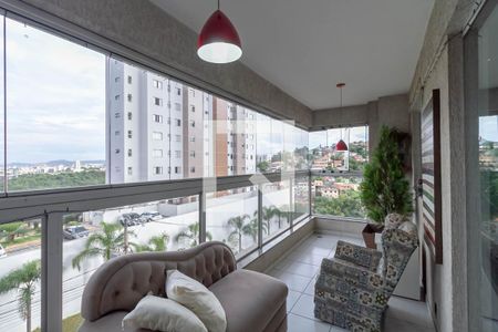 Varanda da sala  de apartamento à venda com 3 quartos, 100m² em Ouro Preto, Belo Horizonte