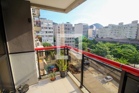 Varanda da Sala de apartamento à venda com 3 quartos, 84m² em Botafogo, Rio de Janeiro