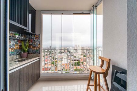 Varanda da Sala de apartamento à venda com 3 quartos, 78m² em Vila Helena, Santo André